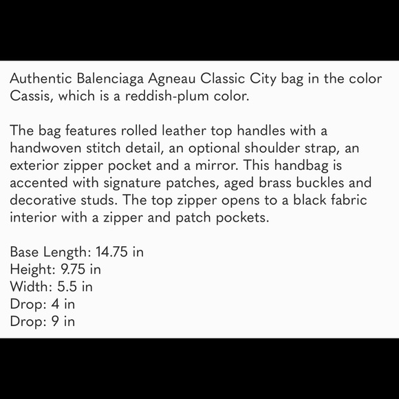 Balenciaga Agneau Classic City Moto Bag - Picture 10 of 10